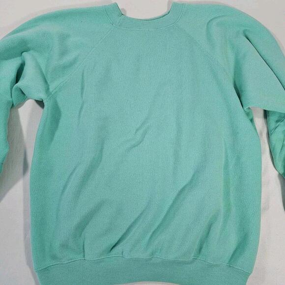 Vtg Hanes L Mint Crewneck Sweatshirt "Barn In The Usa" Farm Animals '87 80's - Picture 8 of 8